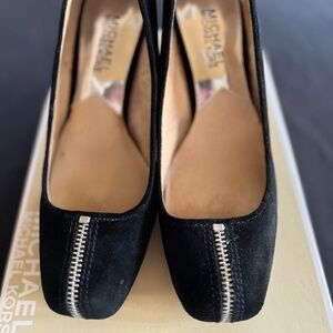 MICHAEL Micheal Kors Black Suede Platform Shoes, Size 7